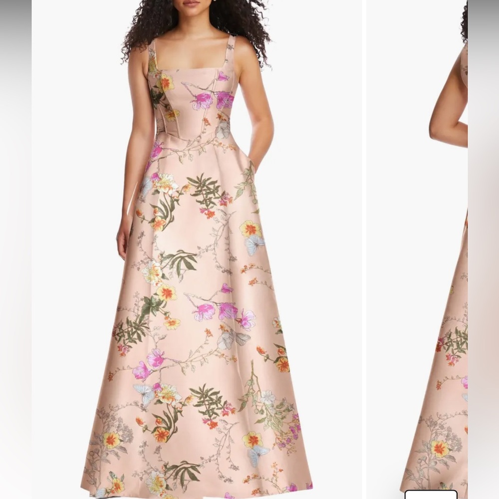Alfred Sung Flora Corset Gown - worn once & dry cleaned